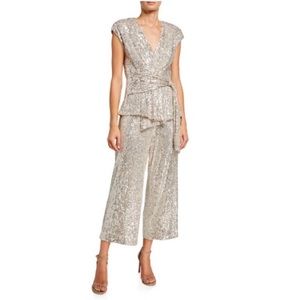 JayGodfrey Silver Sequin Jumpsuit in size 2! Great for the Holidays!